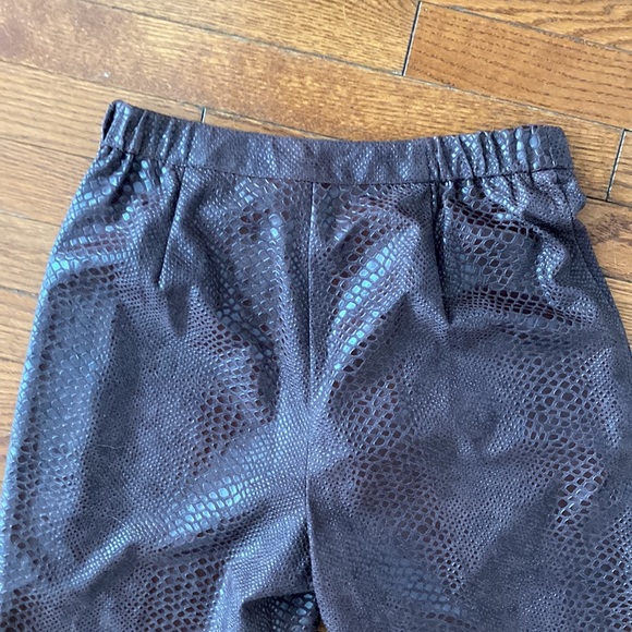 Amazing Vintage Vegan Snake Skin Brown Pants - Picture 3 of 3